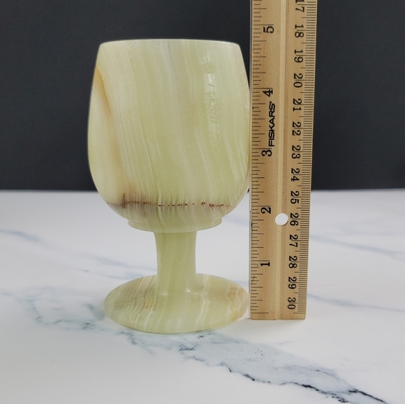 Natural Stone Goblet Chalise Wine Glass - Picture 10 of 11